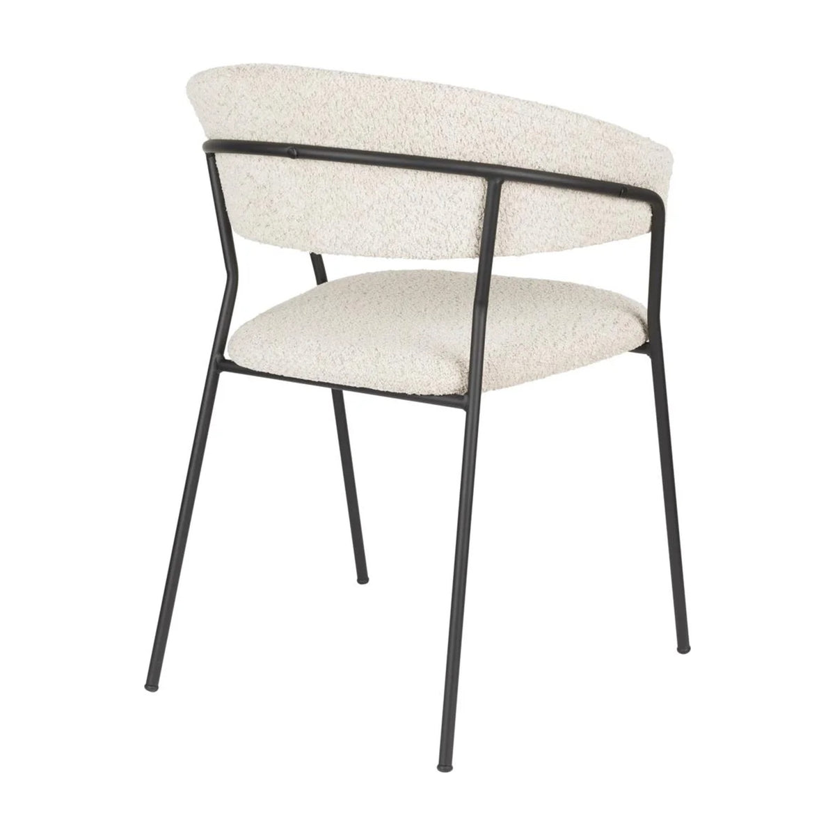 Armchair Zeri Black Domestica – Rear Three Quarter View on White