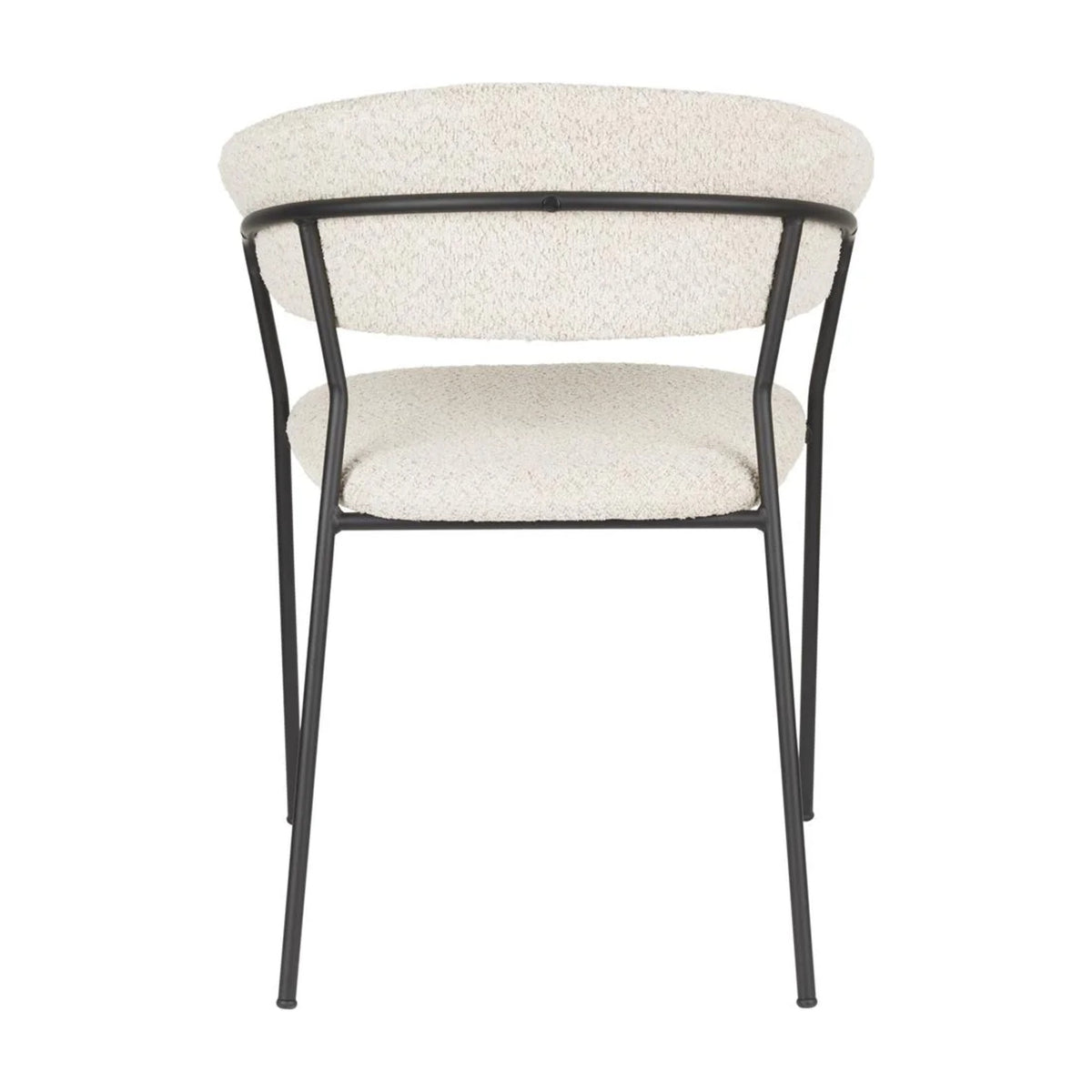 Armchair Zeri Black Domestica – Back View on White