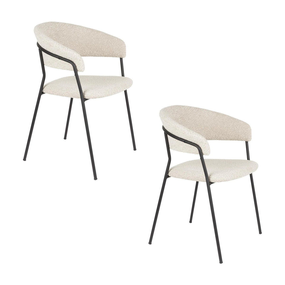 Armchair Zeri Black Domestica – Shown as a Pair on White