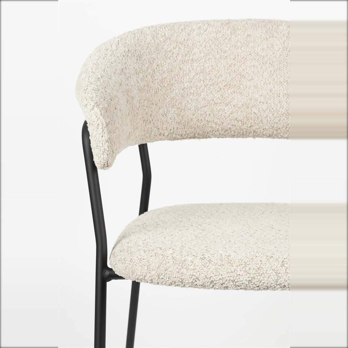 Armchair Zeri Black Domestica – Backrest & Frame Detail