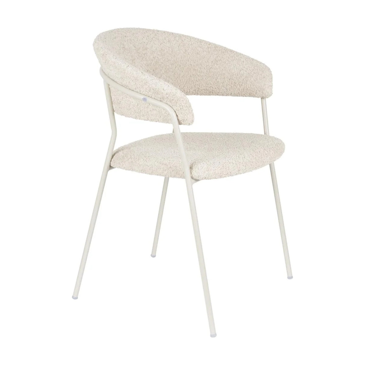 Armchair Zeri Off White Domestica – Three Quarter View on White