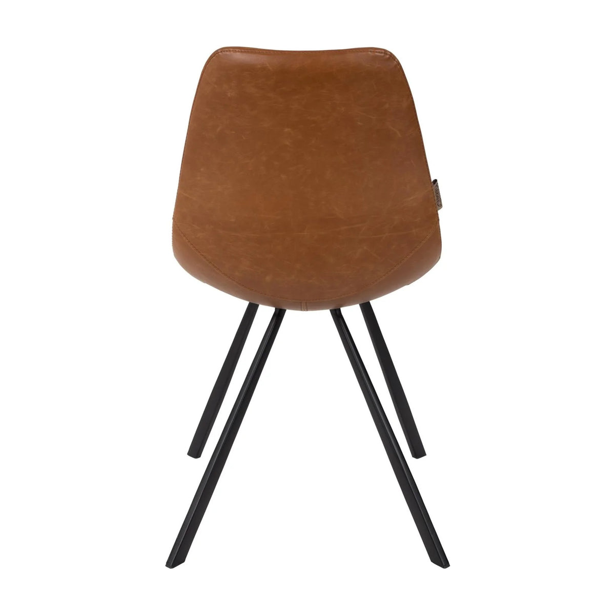 Dining Chair Franky Brown Domestica – Back View on White
