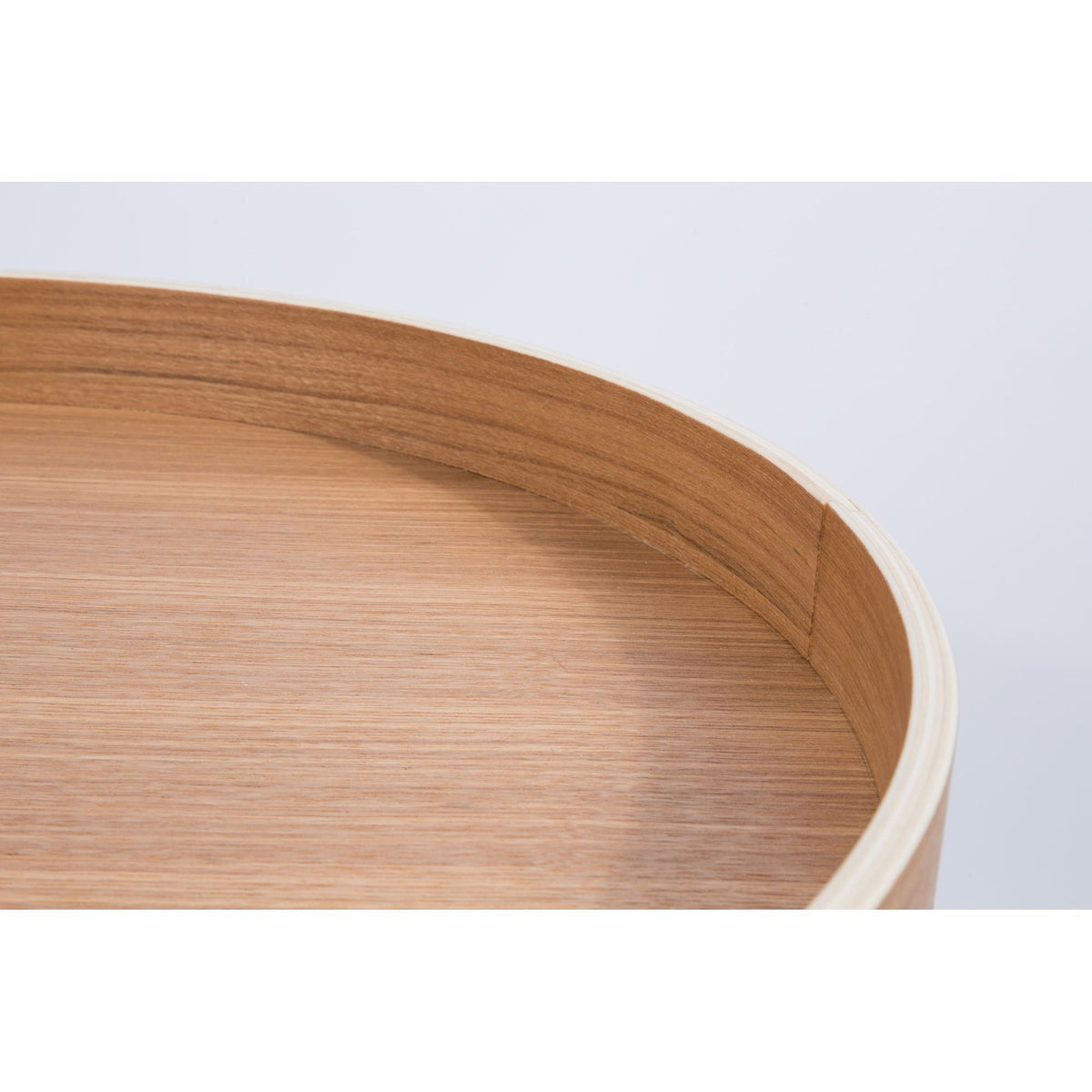 Side Table Oak Tray Natural Domestica – Tray Top Rim Close-up