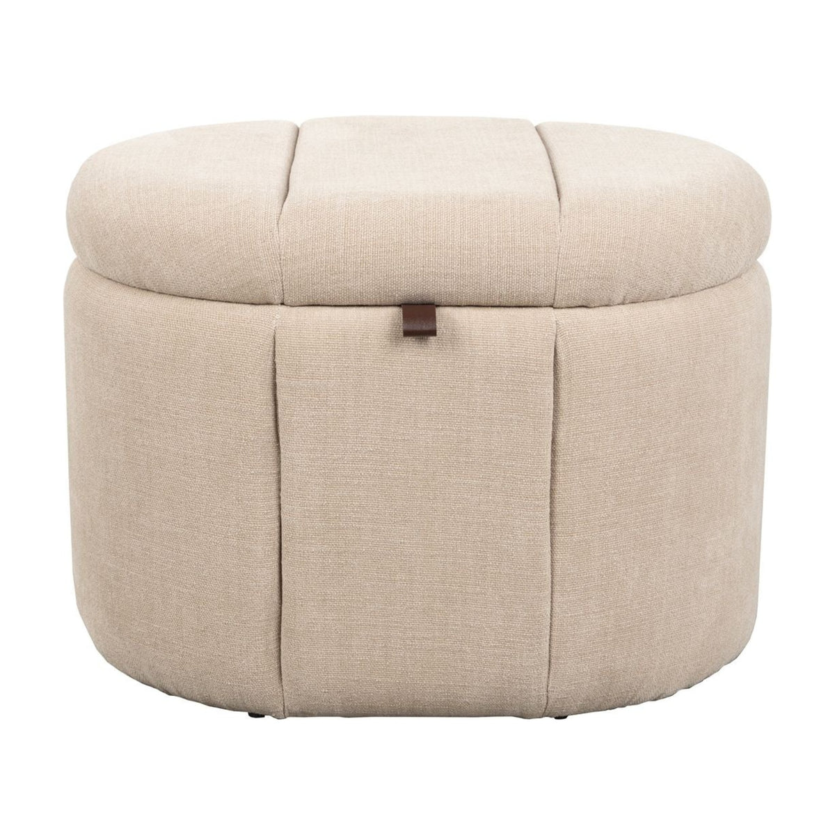 Bench Puffy M Beige Domestica – Front View on White