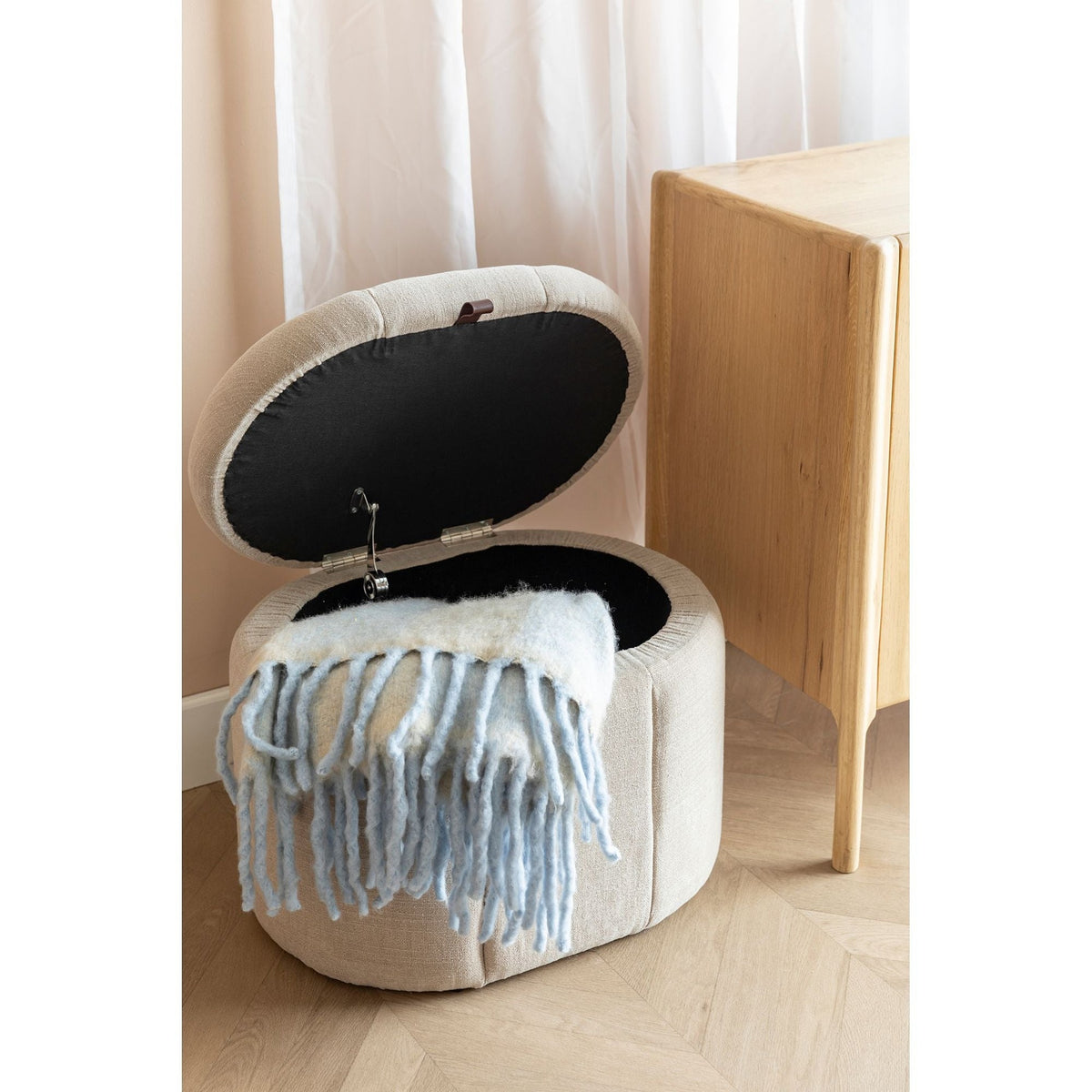 Bench Puffy M Beige Domestica – Lifestyle – Storing Blankets