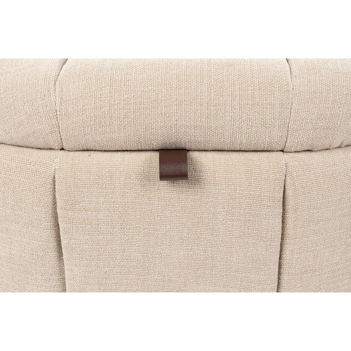 Bench Puffy M Beige Domestica – Lid Tab and Seam Detail