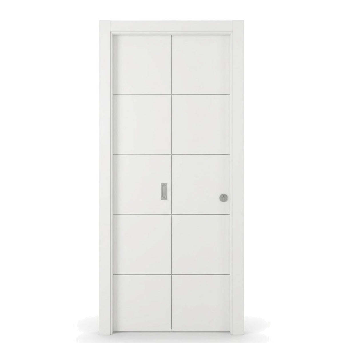 Marie Bi-Fold Door Domestica – Front View on White (painted white)