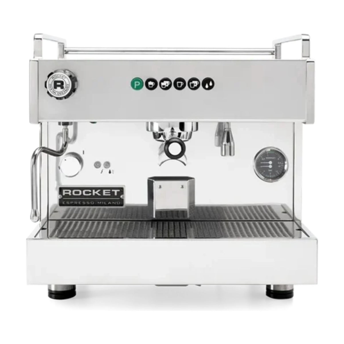Coffee Machine BOXER Tank Stainless Rocket Espresso Domestica – Front View on White