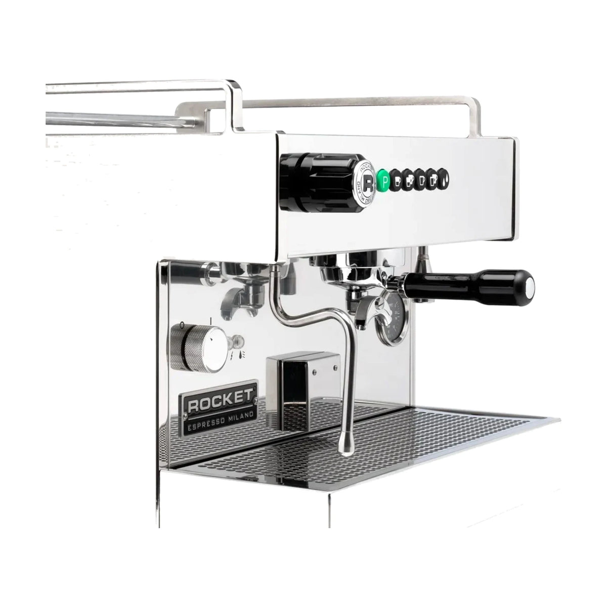 Coffee Machine BOXER Tank Stainless Rocket Espresso Domestica – Three Quarter Close-up