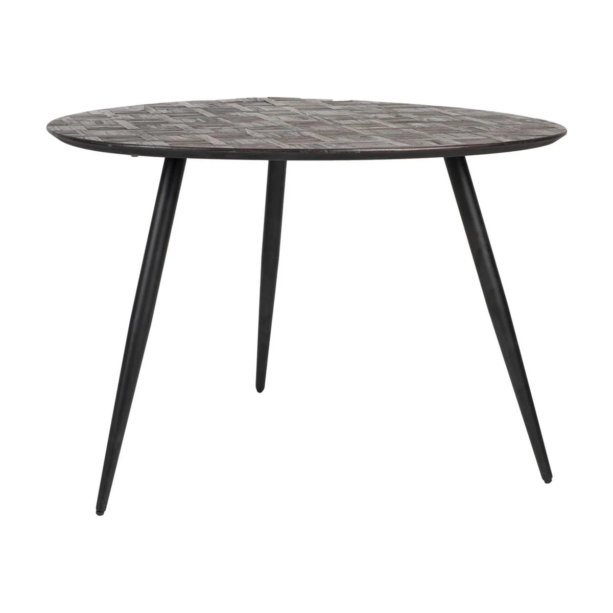 Dining Table Webster Round Brown Domestica – Front View on White