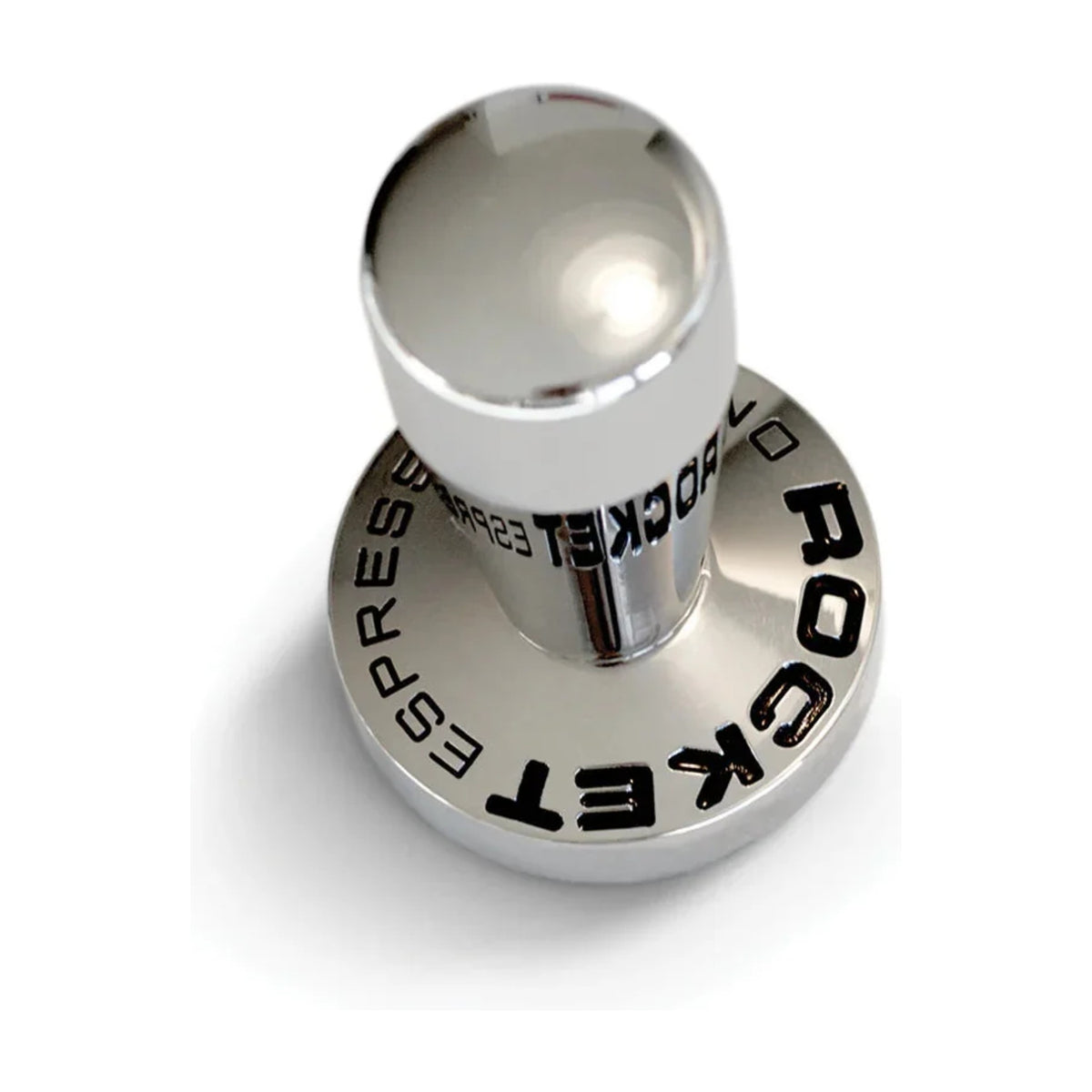 Tamper 58mm Rocket Espresso Domestica – Angled Top View on White