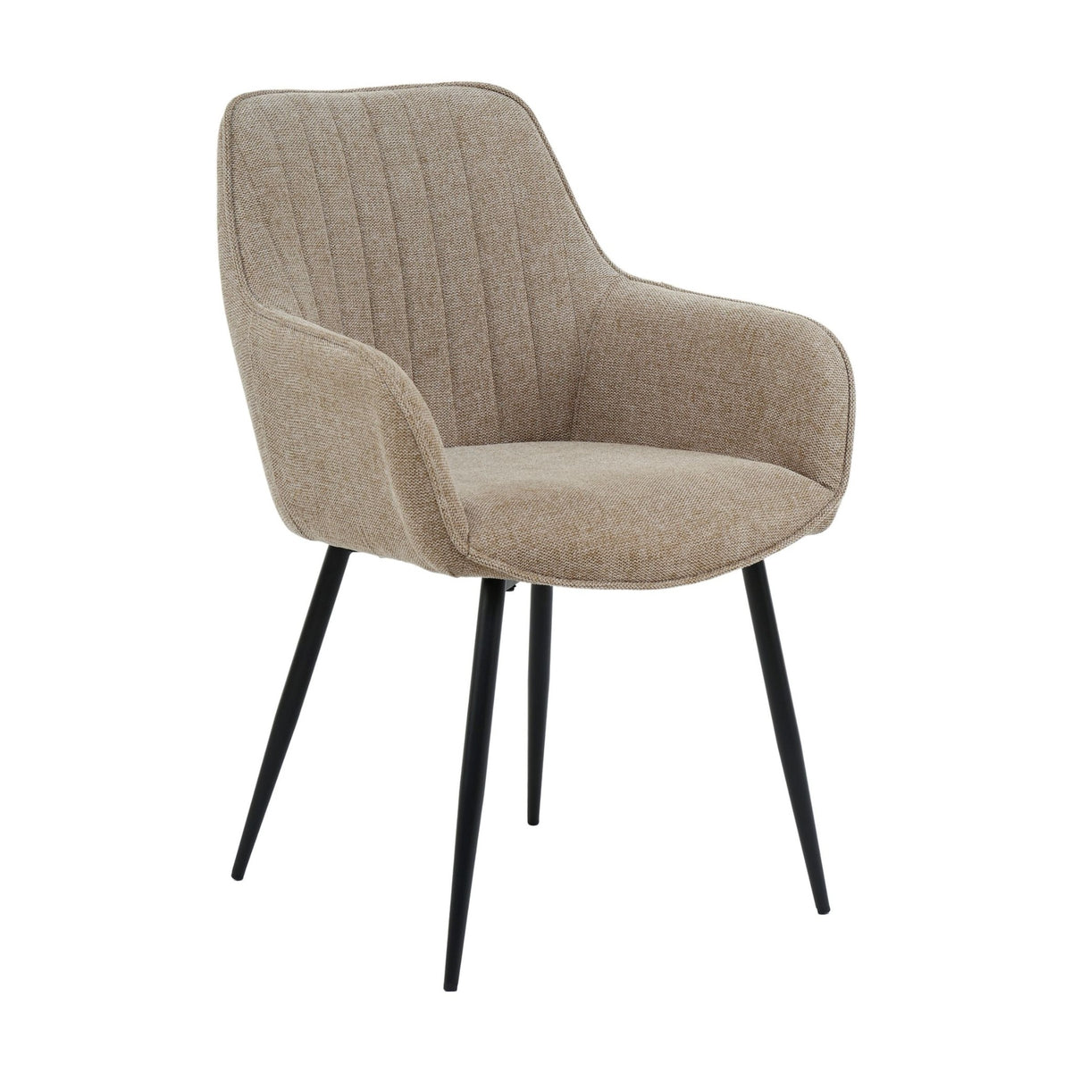 Dining Chair Maud Taupe Domestica – Three Quarter View on White