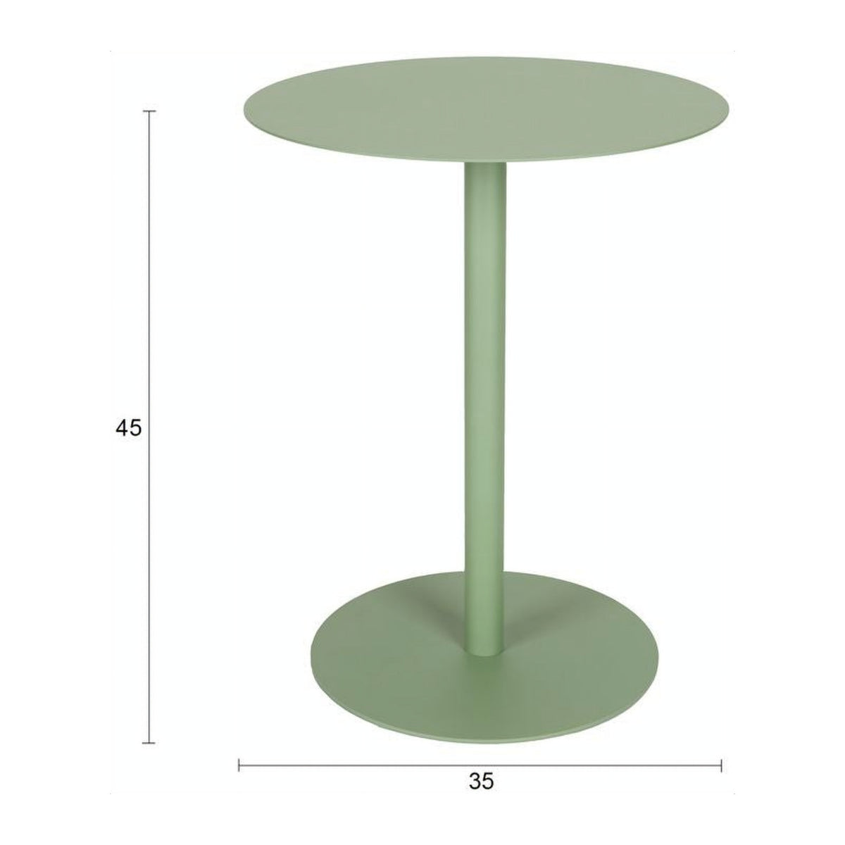 Side Table Snow Desert Sage Domestica – Dimensions Drawing