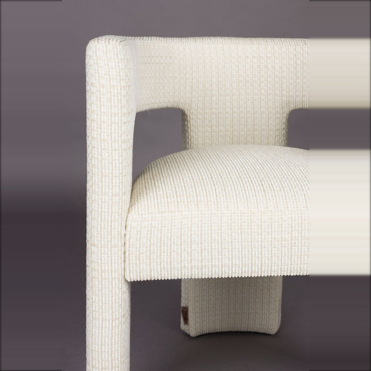 Dining Chair Medina Off White Domestica – Armrest and Seat Detail