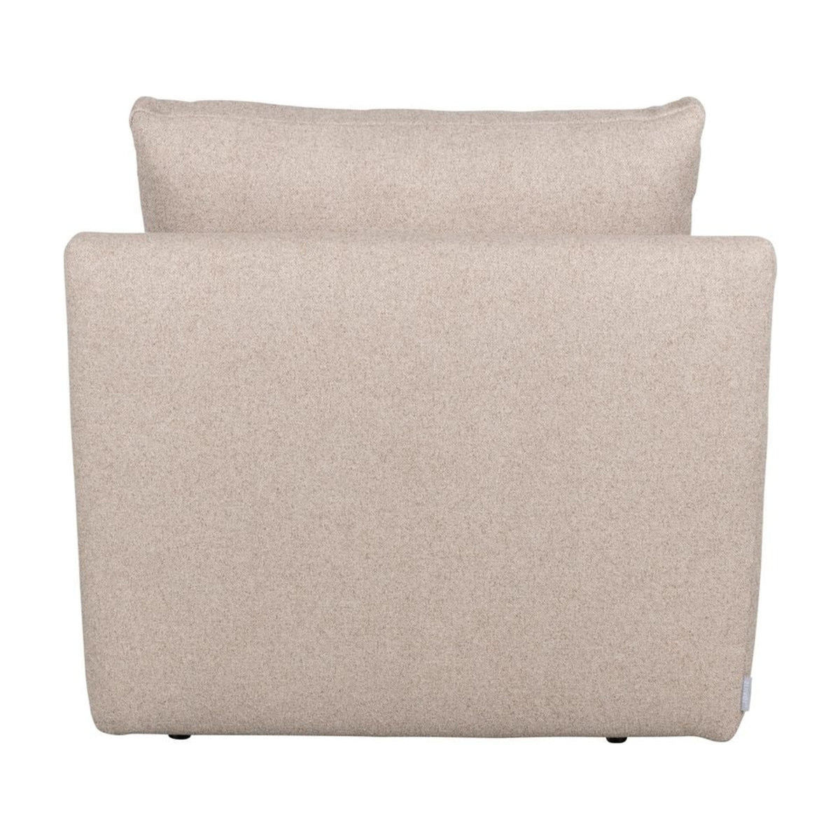 Sofa Element Prosper 1-Seater Cappuccino Domestica – Back View on White