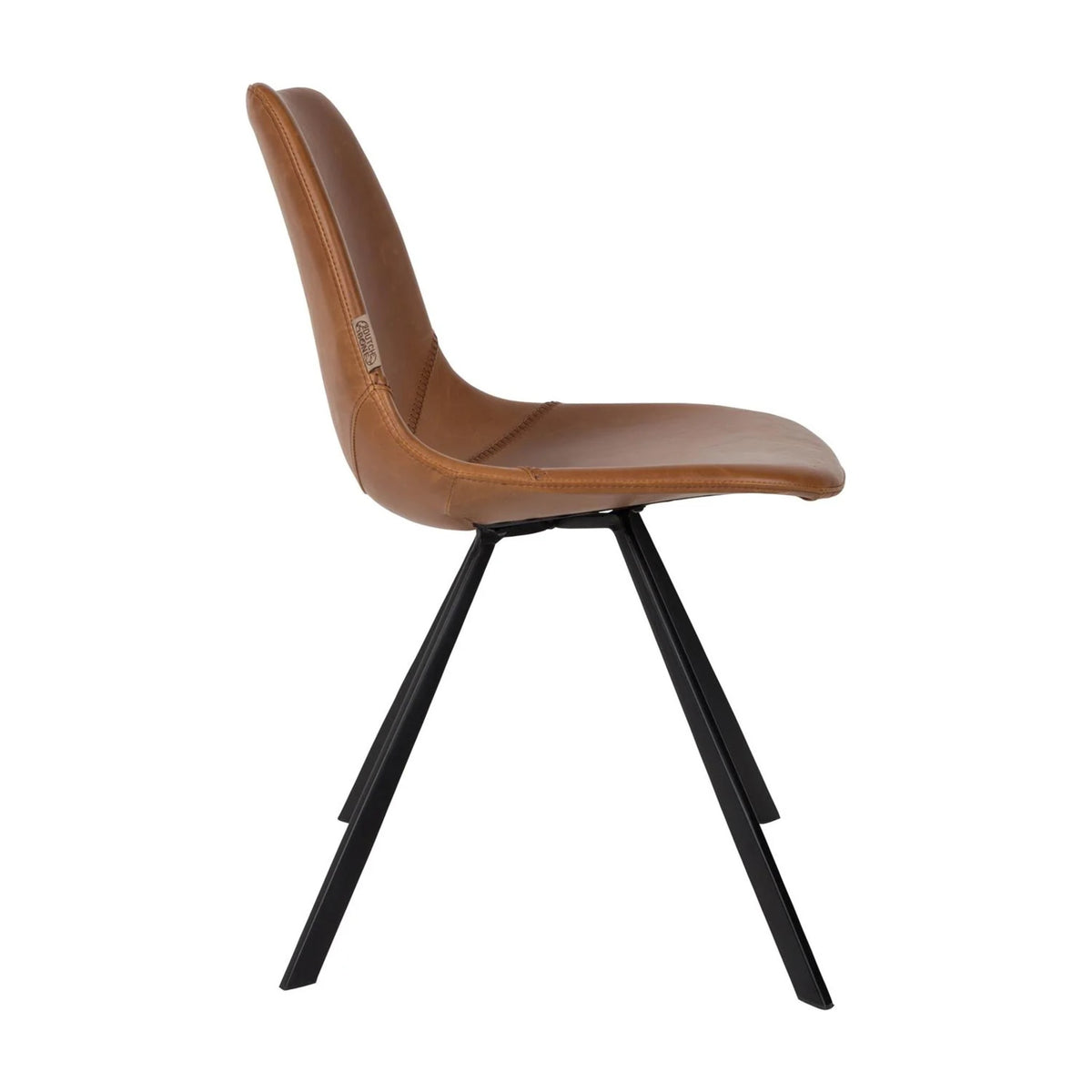 Dining Chair Franky Brown Domestica – Side View on White