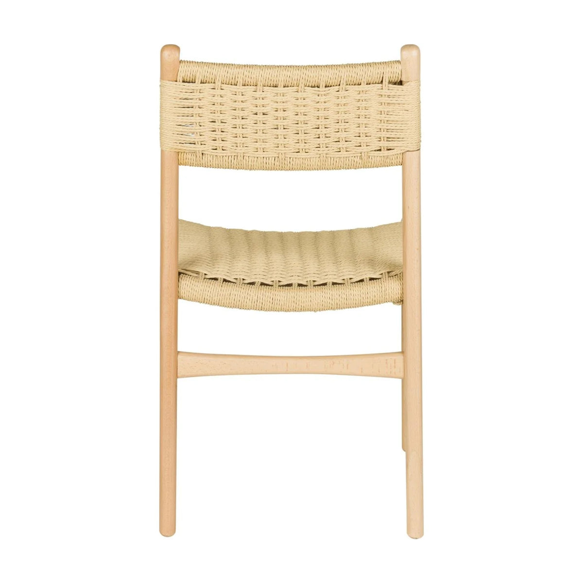 Dining Chair Cecile Natural Domestica – Back View on White