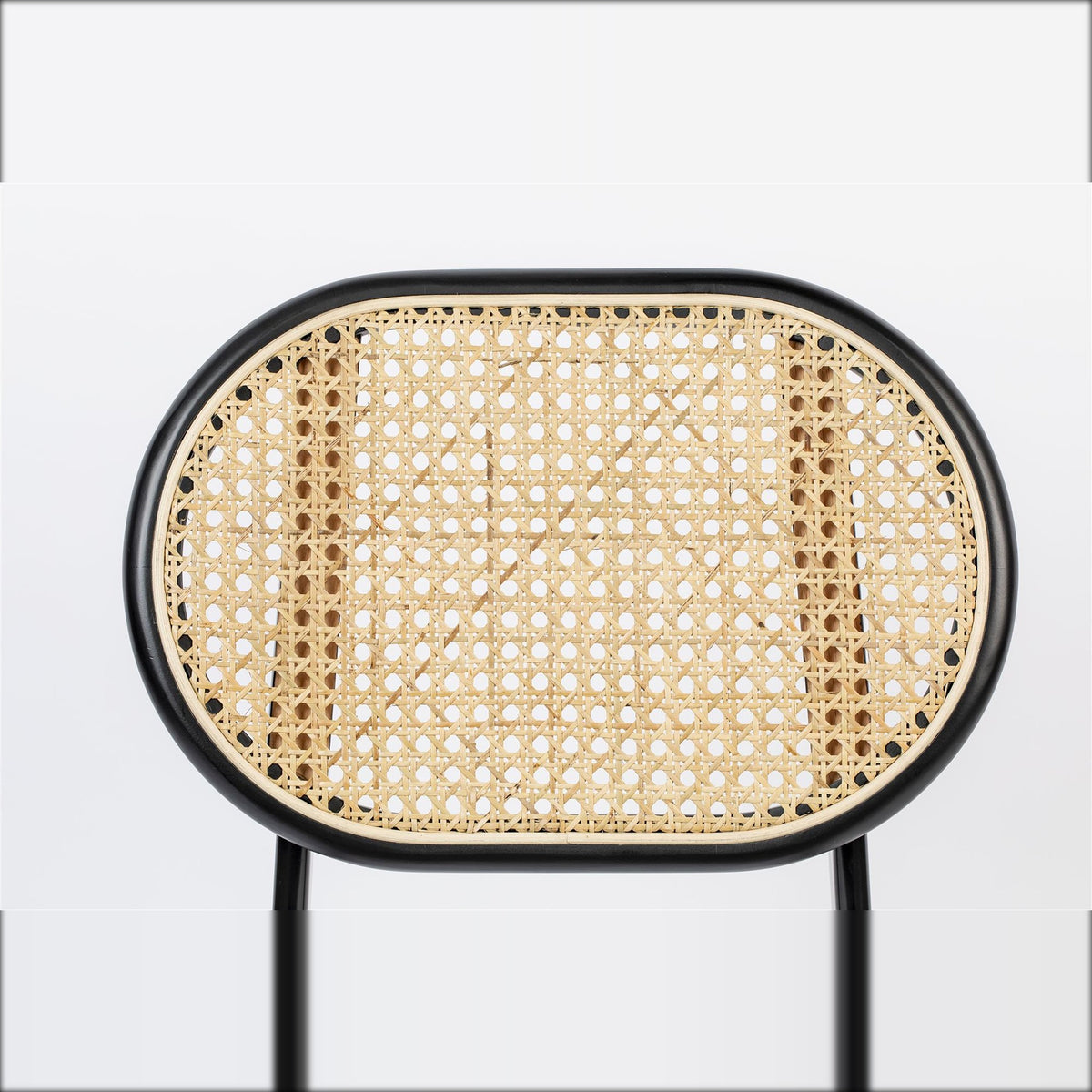 Counter Stool Spike Natural Grey Domestica – Oval Rattan Backrest from Behind