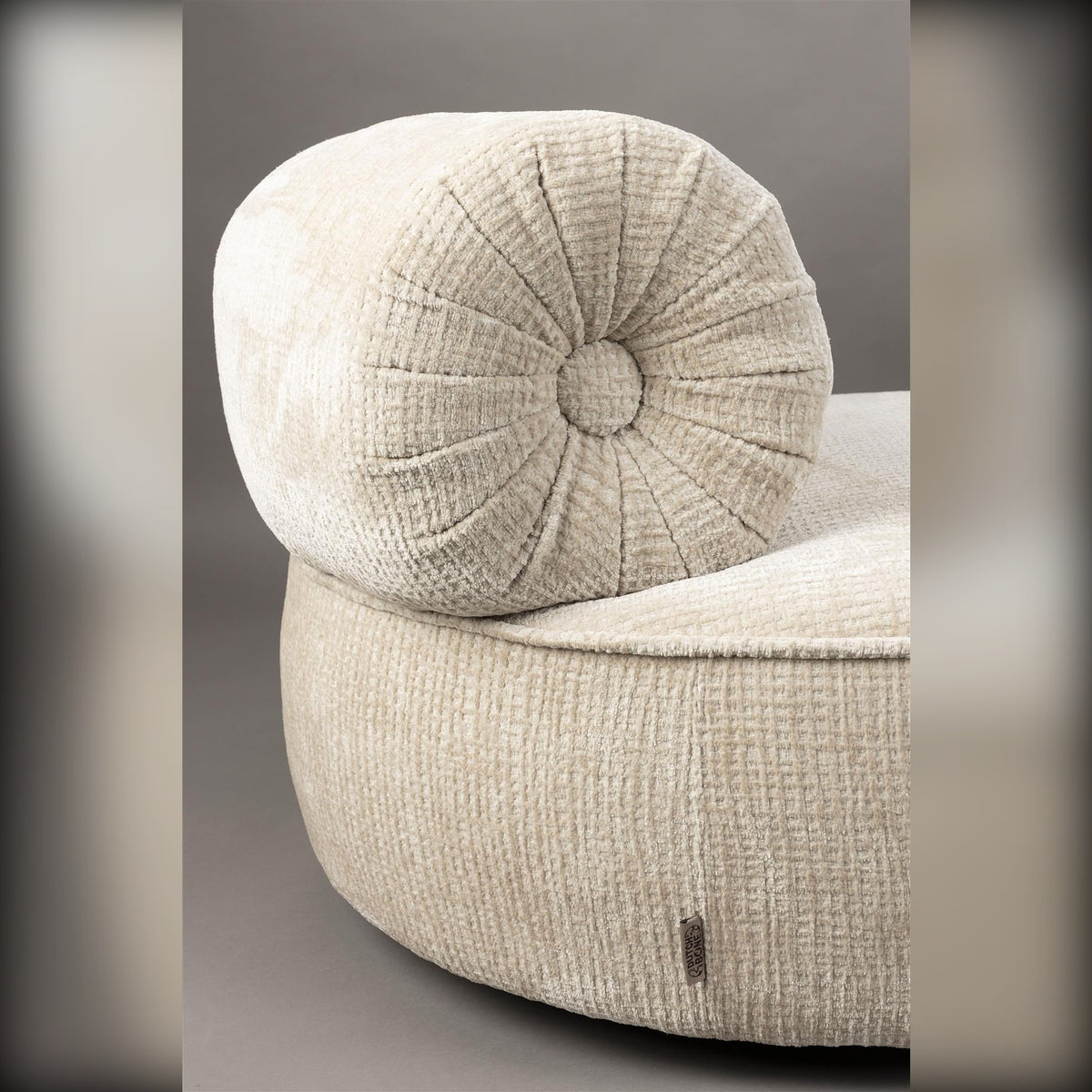 Lounge Chair Tilbury Natural Beige Domestica – Bolster Backrest Detail