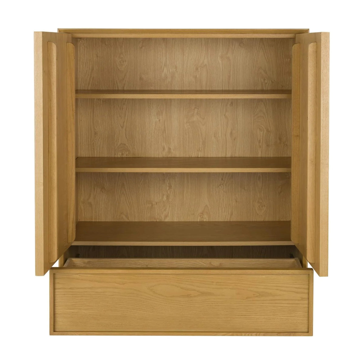 Cabinet Raster Domestica – Doors and Drawer Open on White