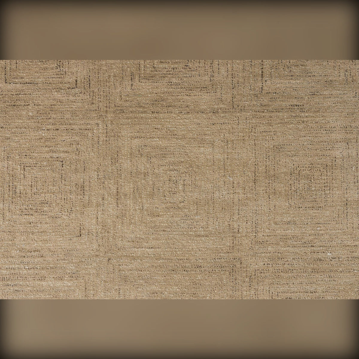 Carpet Maryland 200x300 Beige Domestica – Square Panel Pattern Close-up