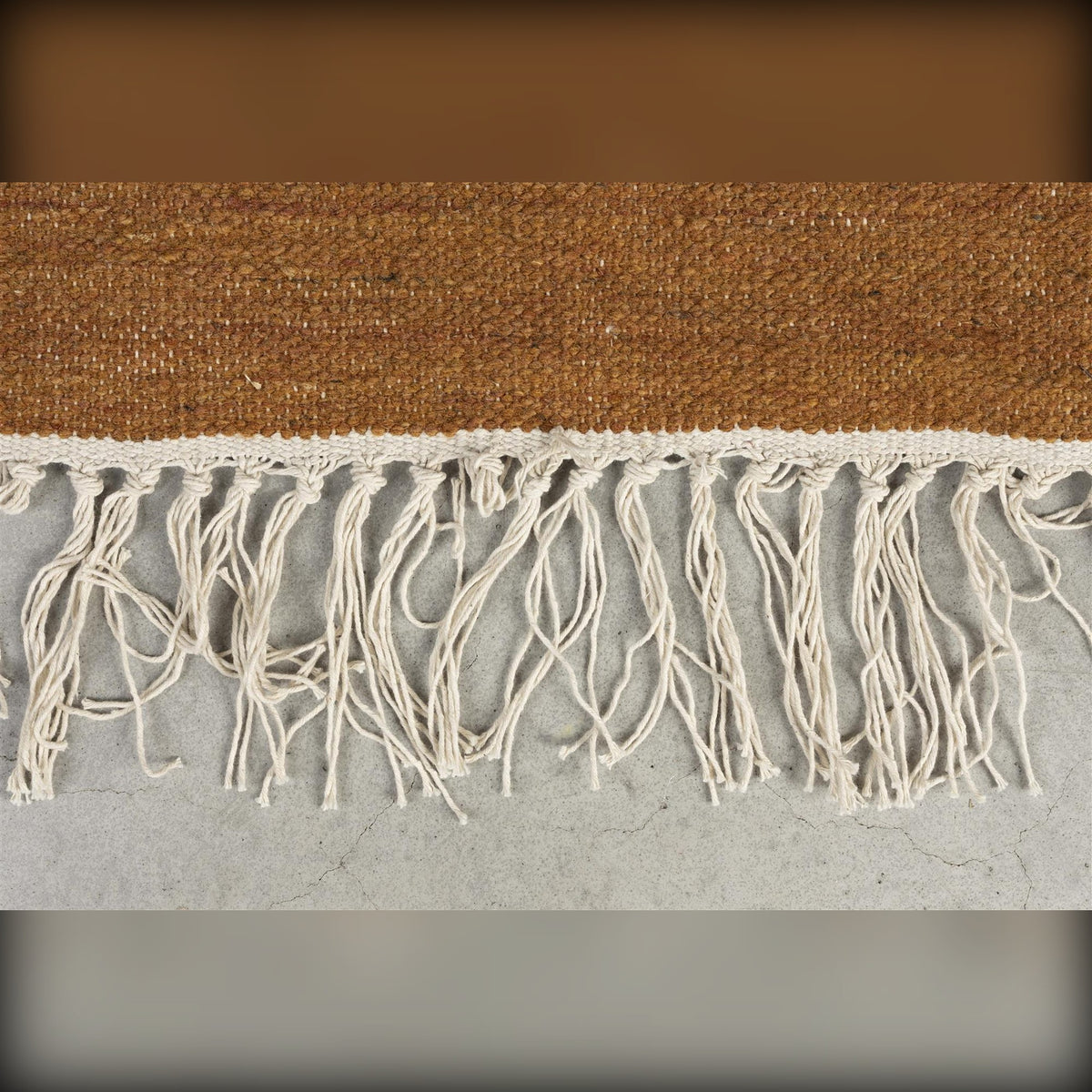 Carpet Pavilion 200x300 Natural Green Brown Domestica – Fringe Detail