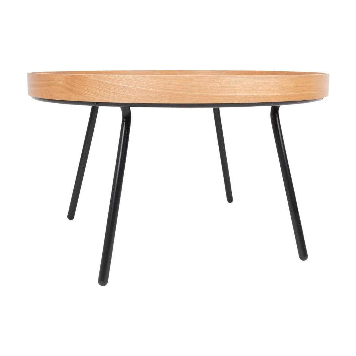 Coffee Table Oak Tray Natural Domestica – Side View on White