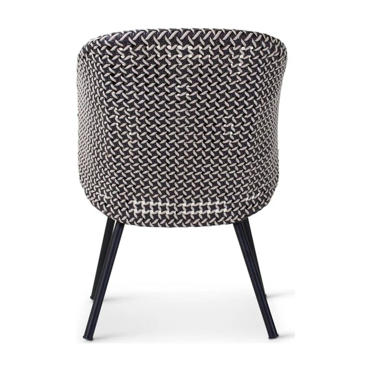 Armchair Modesto Black Alu Oyster Cream Domestica – Back View