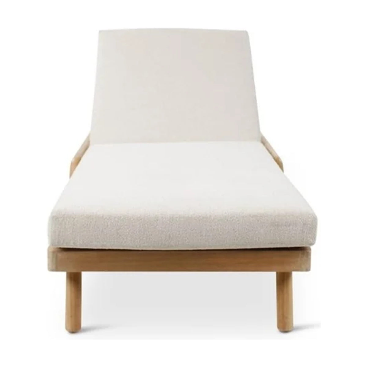 Sunlounger Boras Teak Natural Clay Domestica – Front View on White