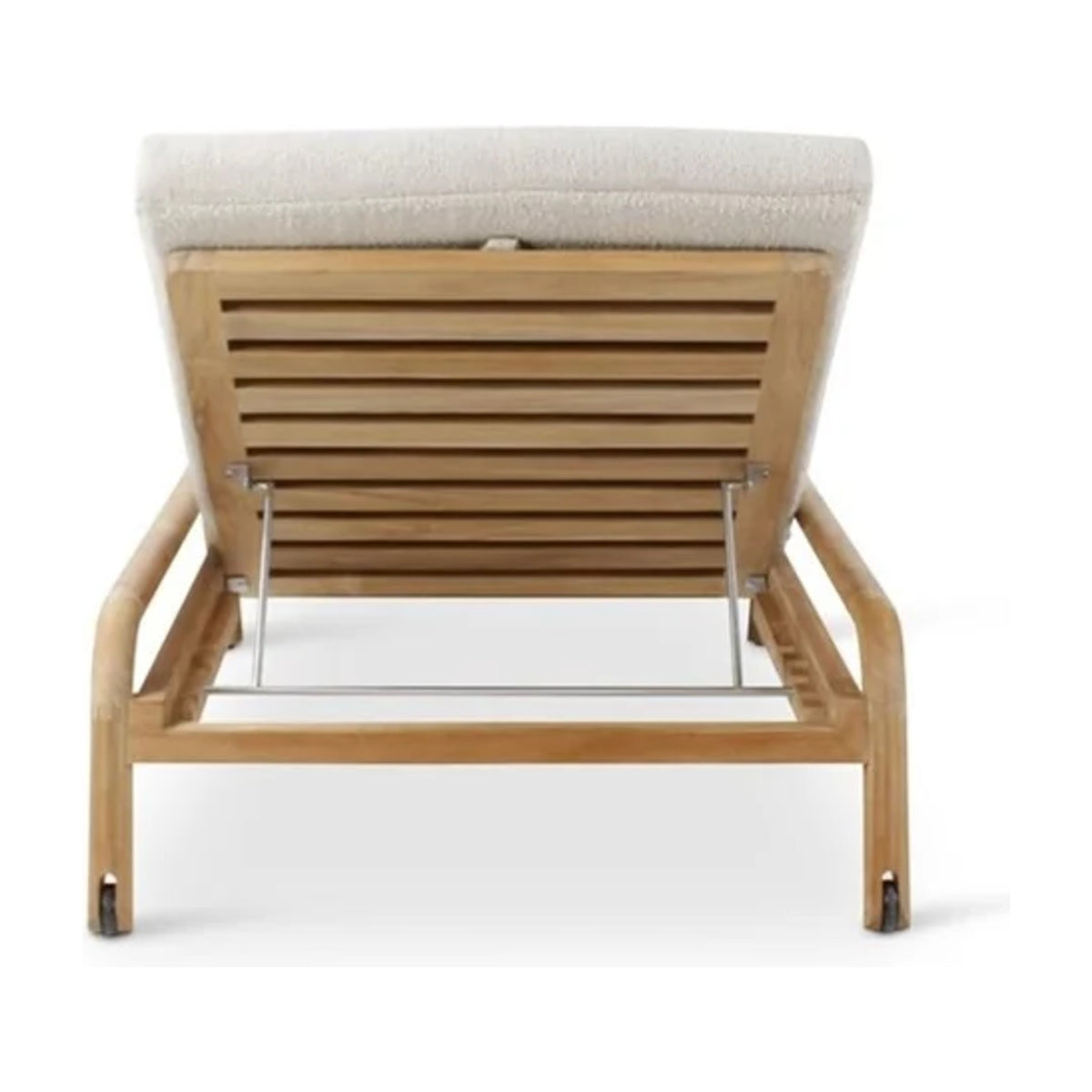 Sunlounger Boras Teak Natural Clay Domestica – Back View on White