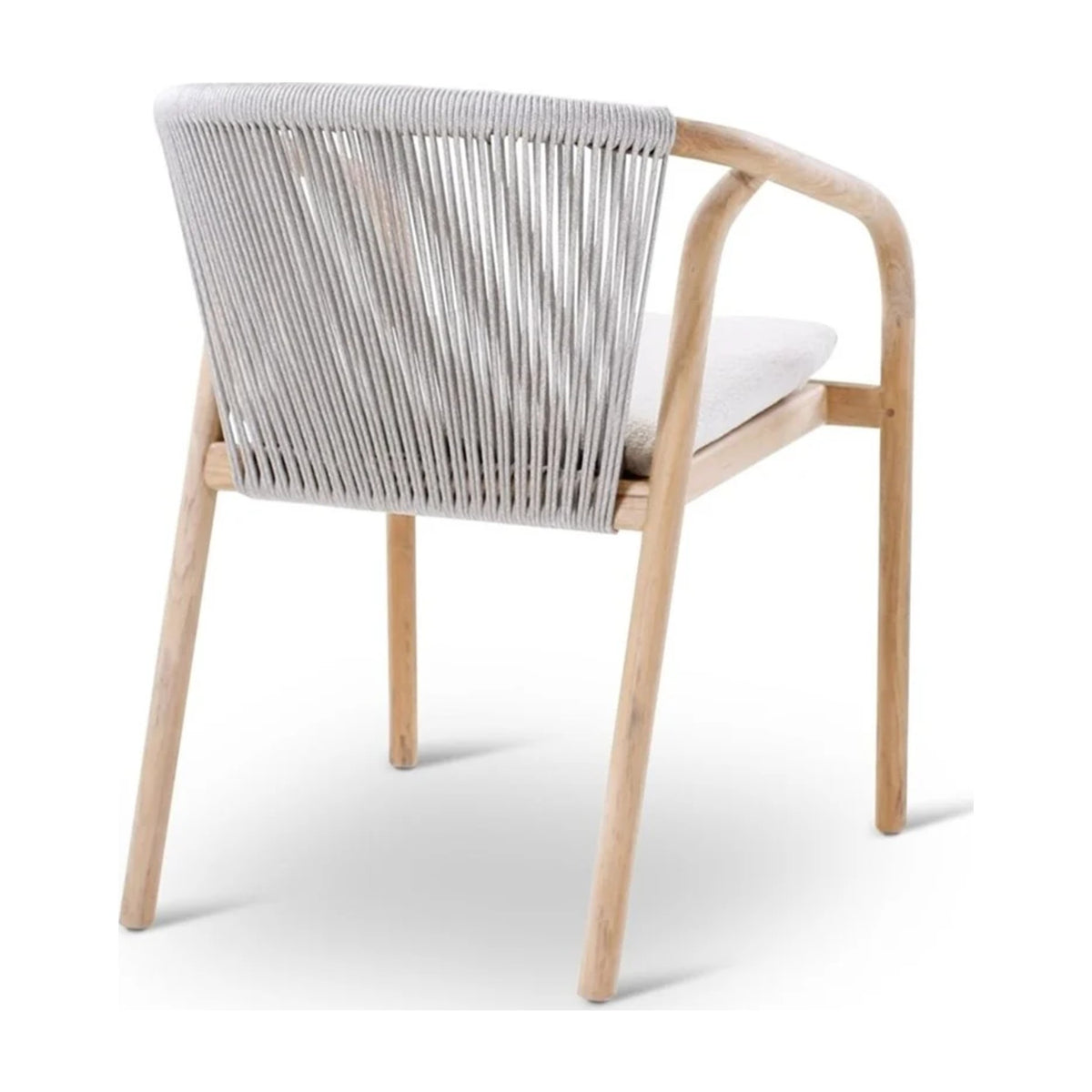 Armchair Boras Teak Natural Grey Clay Domestica – Back Three Quarter View