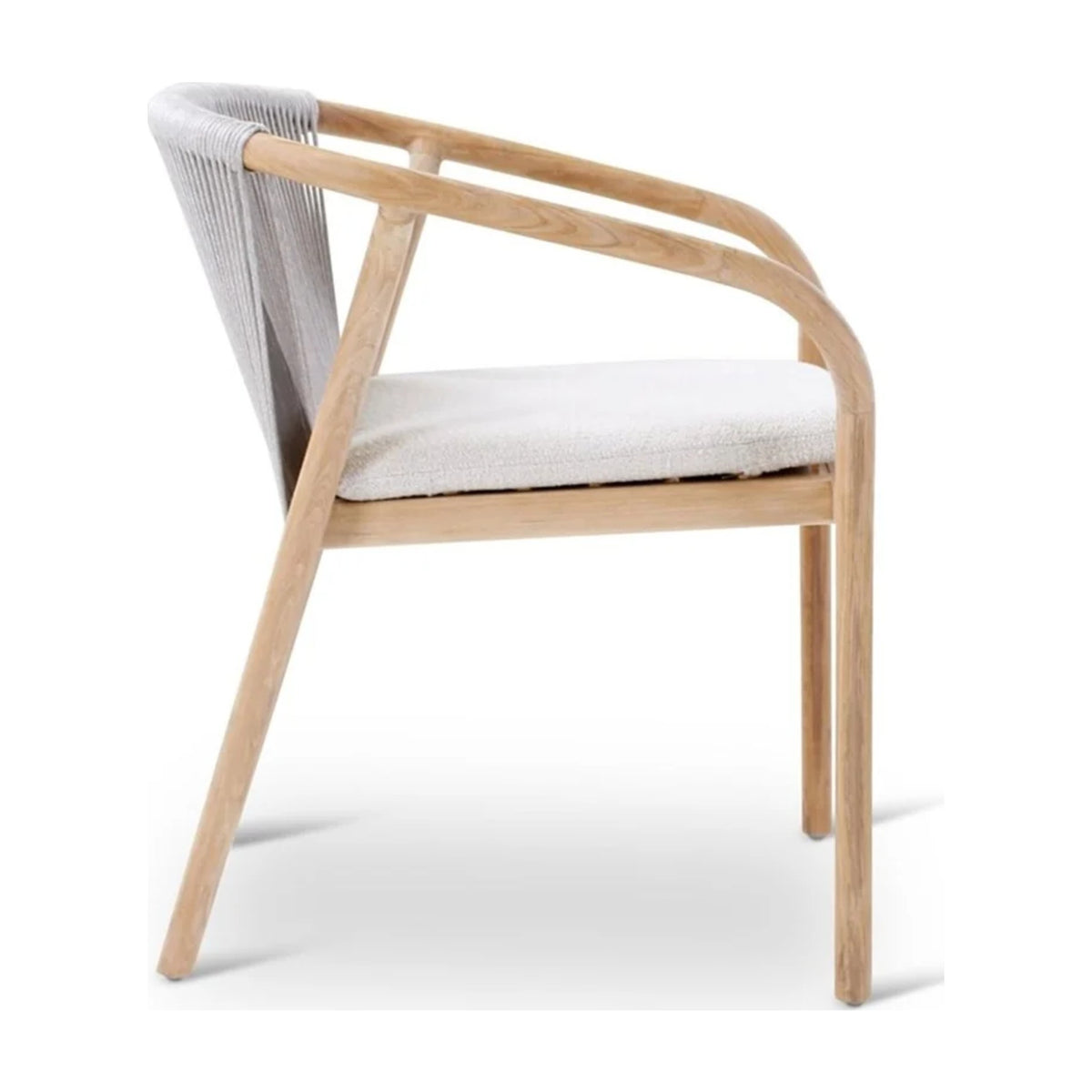 Armchair Boras Teak Natural Grey Clay Domestica – Side View, Opposite Side