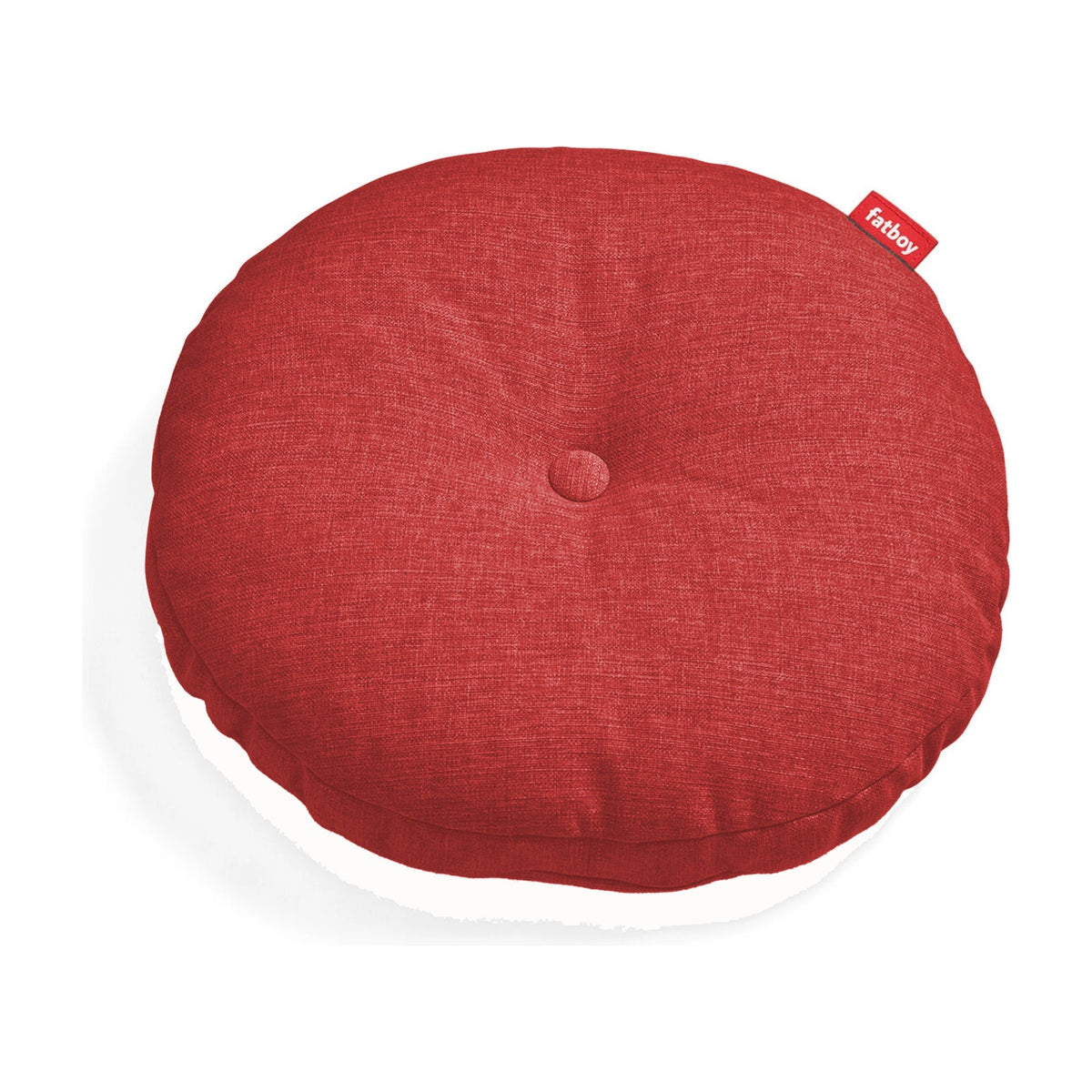 Circle Pillow Red Domestica – Front View on White – Colour Digitally Matched