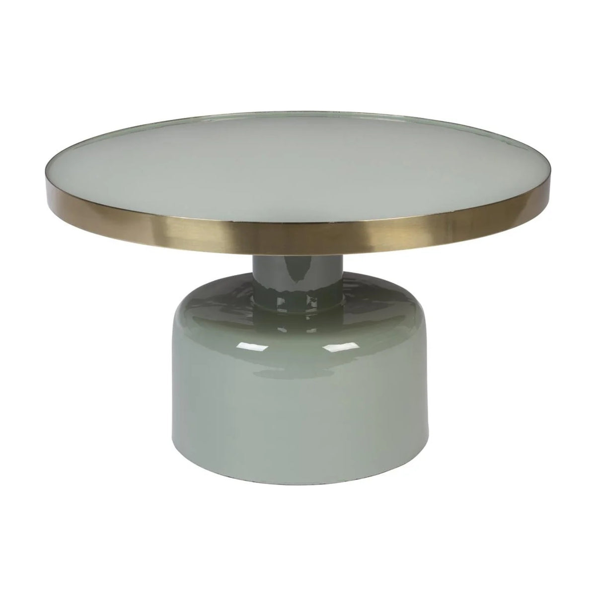 Coffee Table Glam Green Domestica – Front View on White