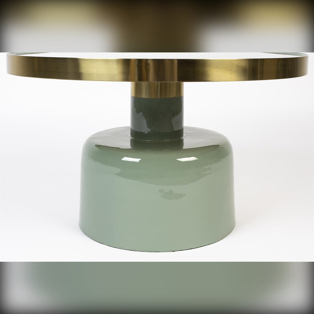 Coffee Table Glam Green Domestica – Base and Gold Ring Detail