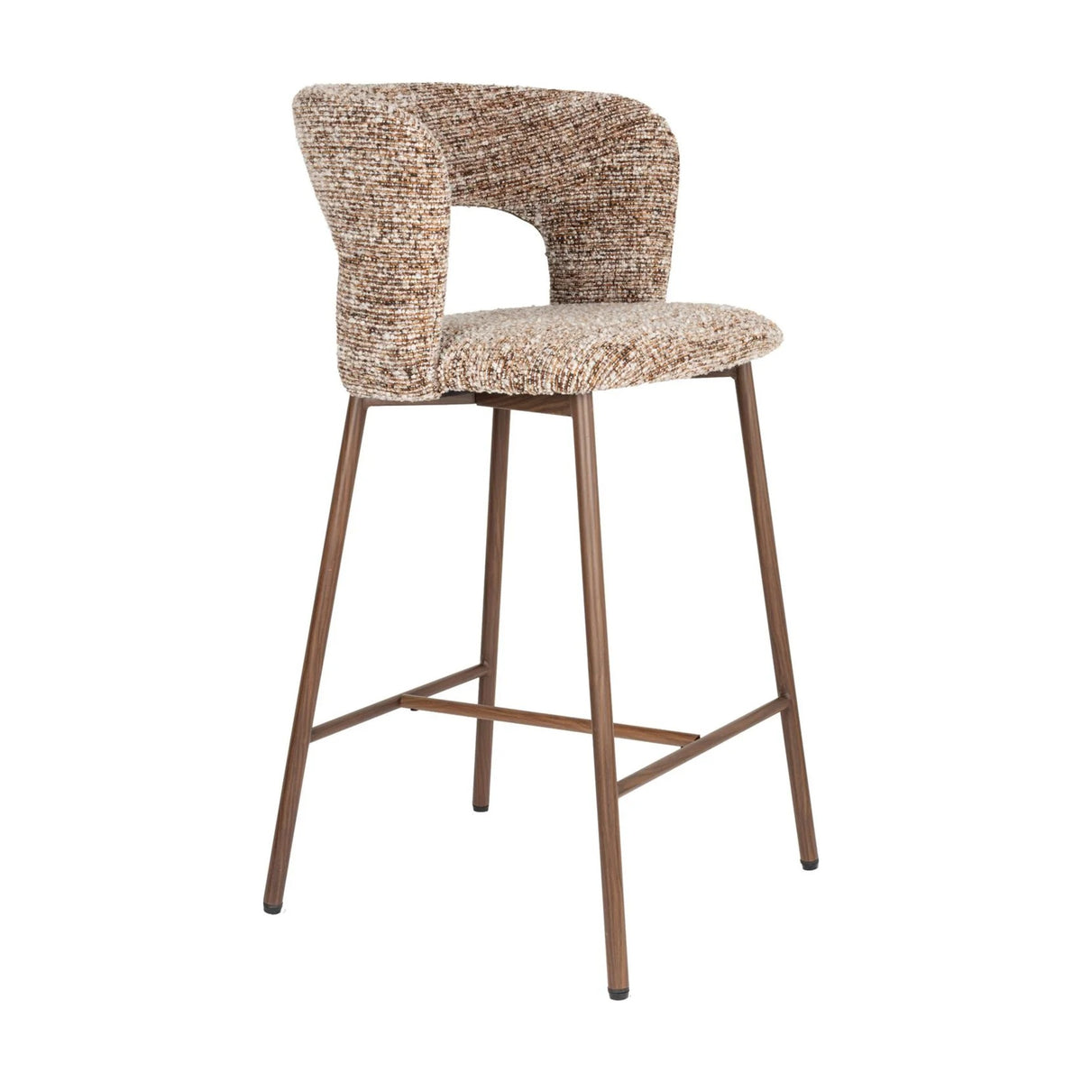 Counter Chair Chelsea Brown Domestica – Three Quarter View on White
