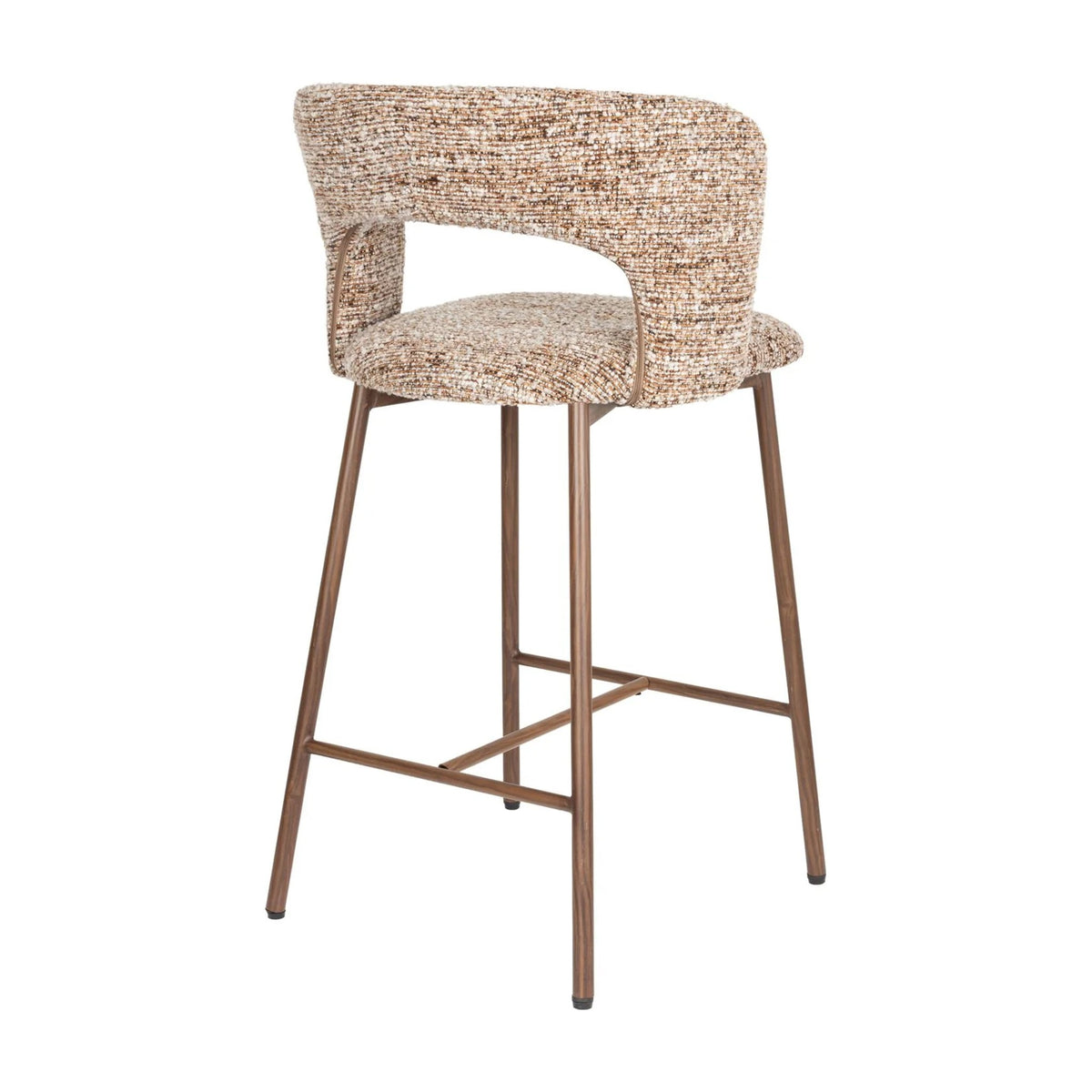 Counter Chair Chelsea Brown Domestica – Alternate Three Quarter View on White