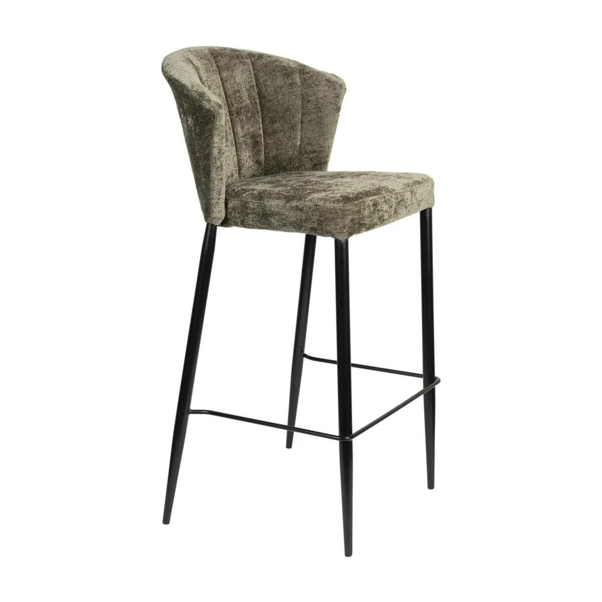 Counter Chair Georgia Green Domestica – Three Quarter View on White
