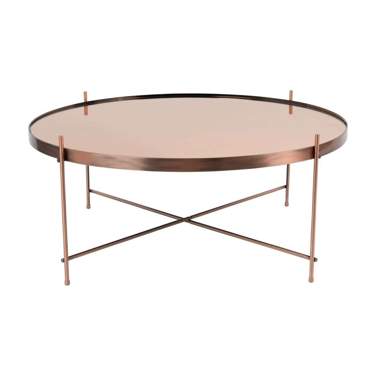 Cupid Side Table XXL Copper Domestica – Three Quarter View on White