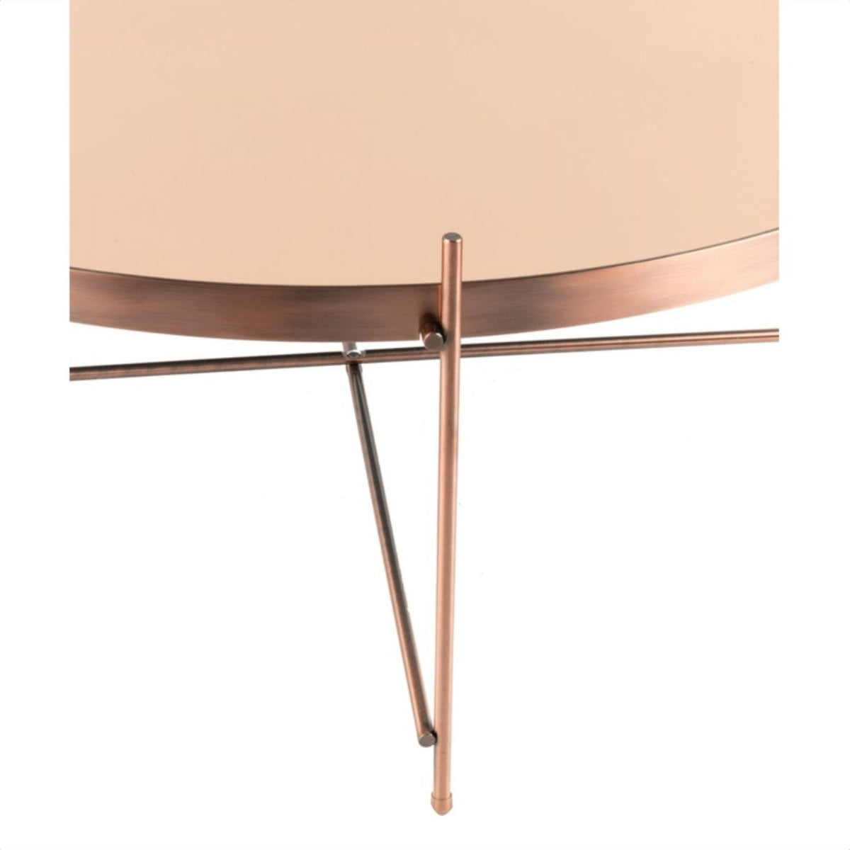 Cupid Side Table XXL Copper Domestica – Leg and Frame Close-up