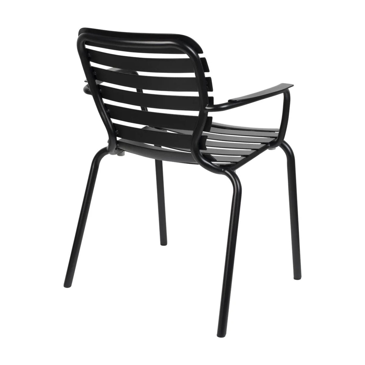 Garden Armchair Vondel Black Domestica – Back Three Quarter View on White