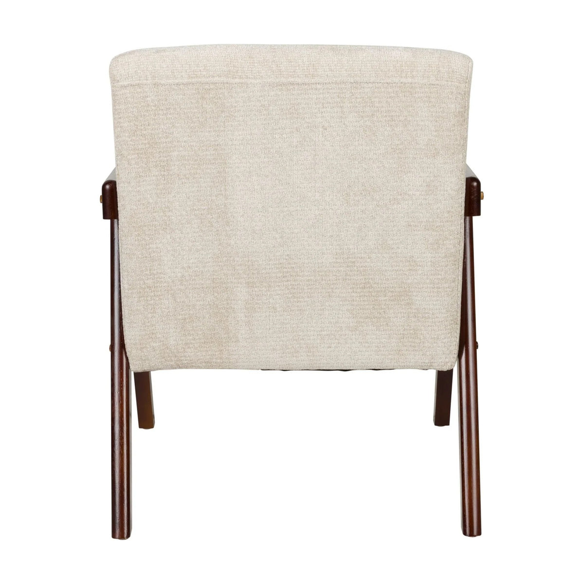 Lounge Chair Panadero Walnut Domestica – Back View on White