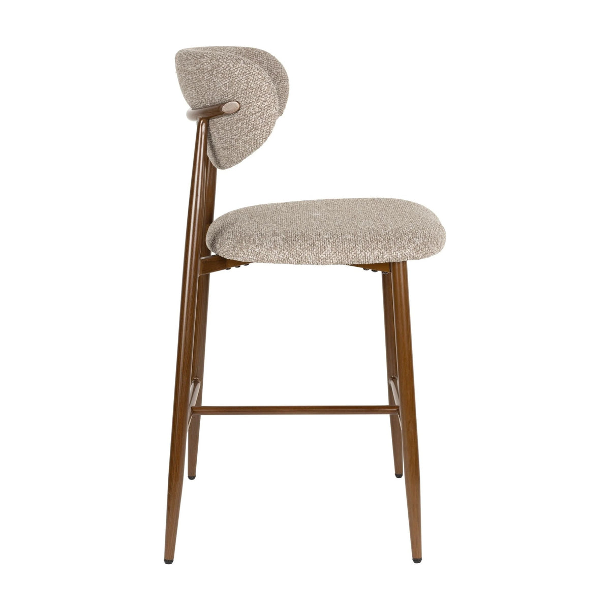 Counter Stool Noor Brown Domestica – Side View on White