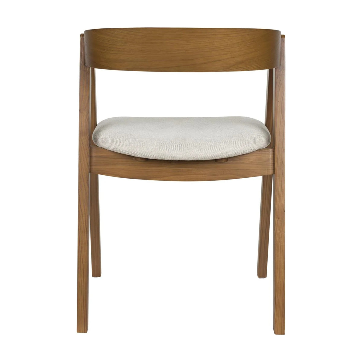 Dining Chair Mads Walnut Domestica – Straight-On View on White