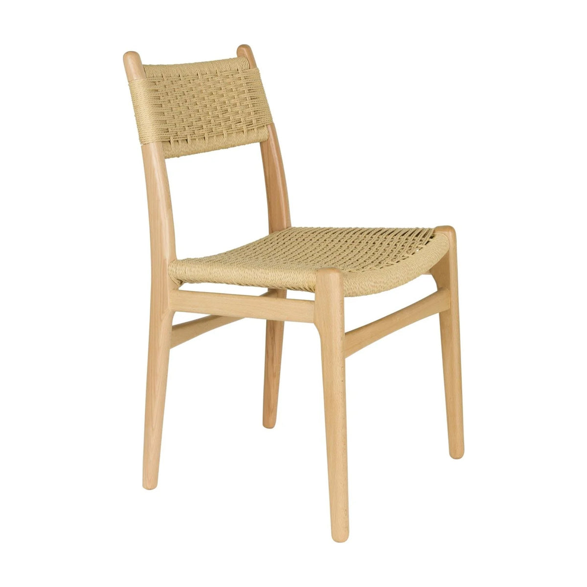 Dining Chair Cecile Natural Domestica – Three Quarter View on White