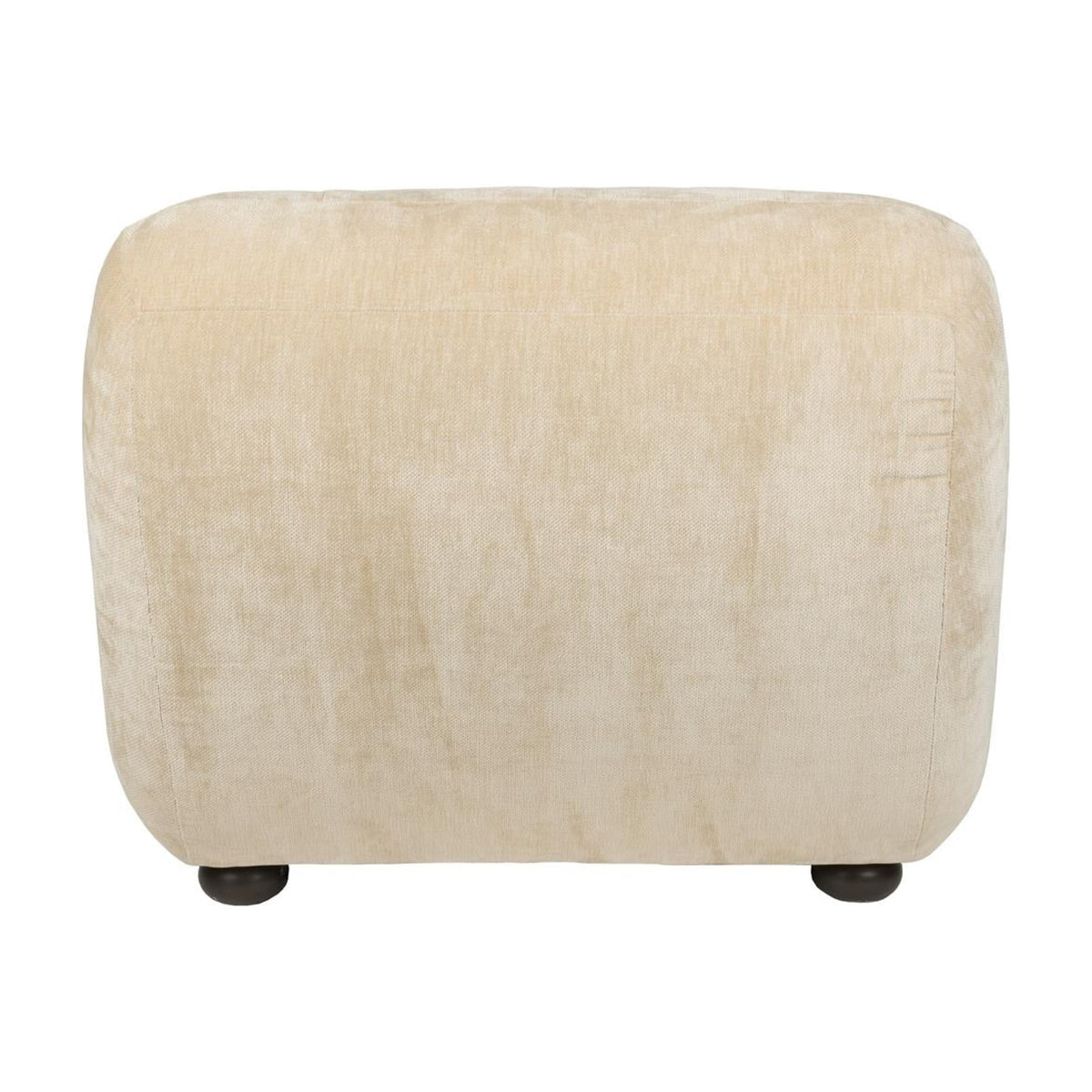 Lounge Chair Wyatt Velours Beige Domestica – Back View on White