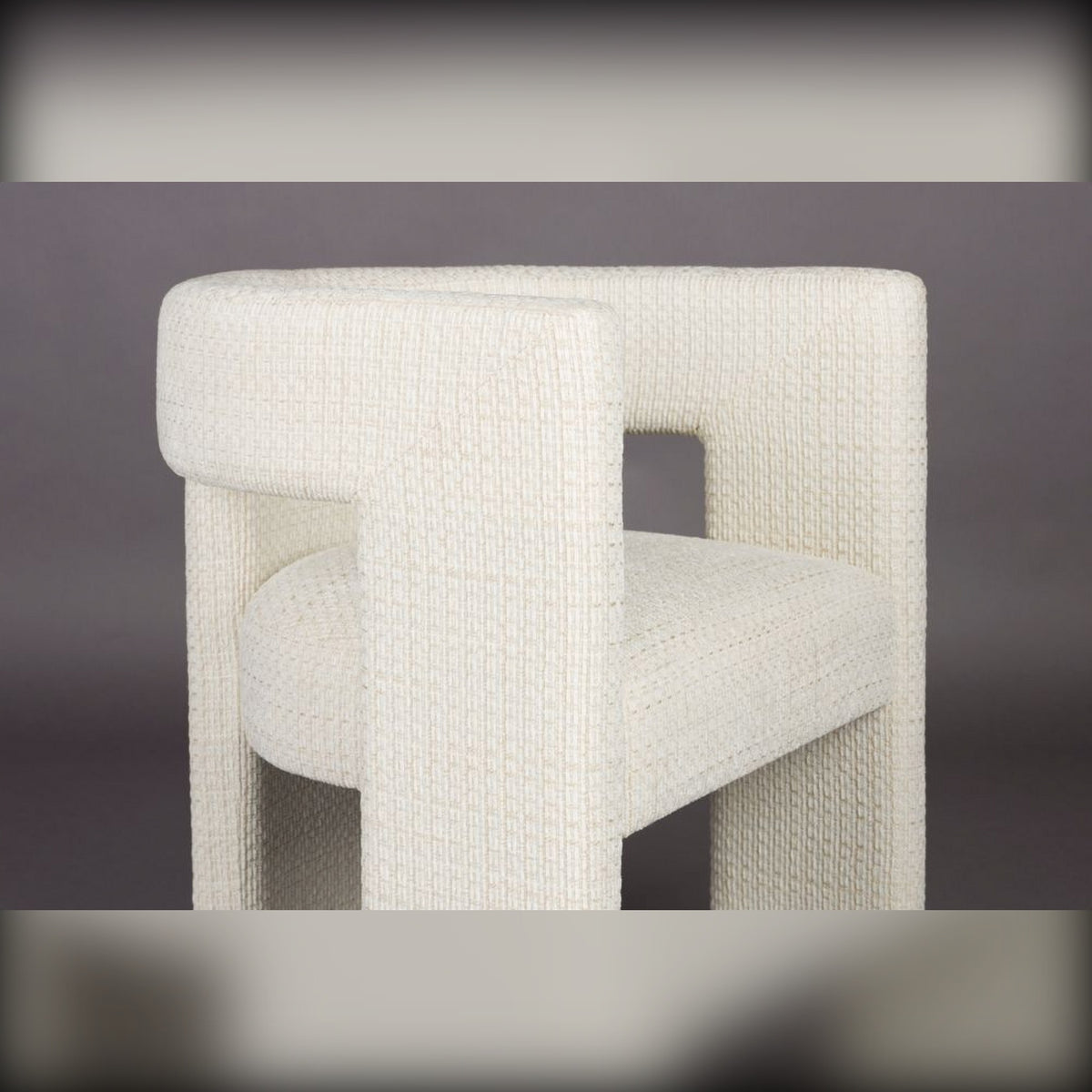 Dining Chair Medina Off White Domestica – Side Profile Detail on Grey