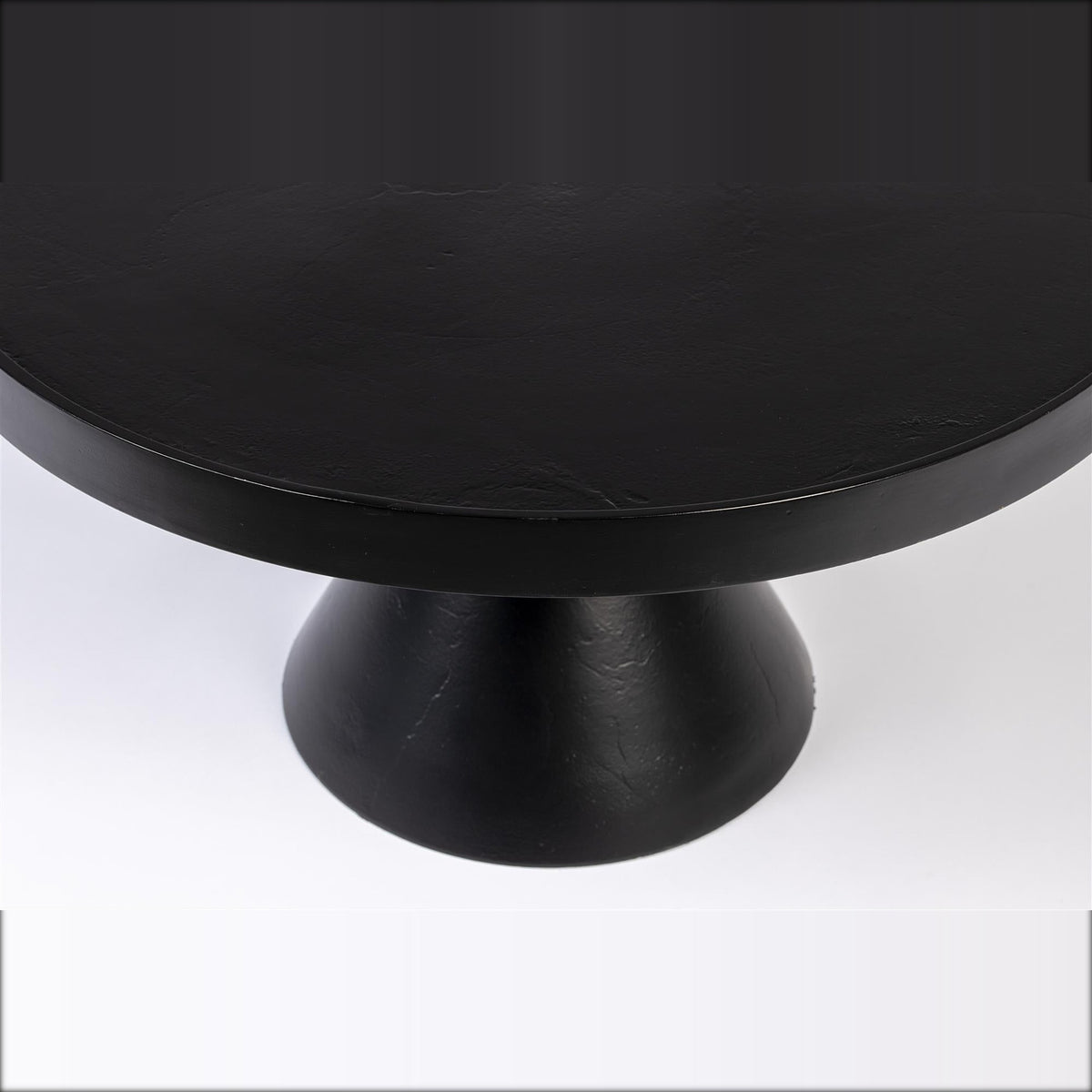 Coffee Table Floss Black Domestica – Tabletop and Cone Base Close-up