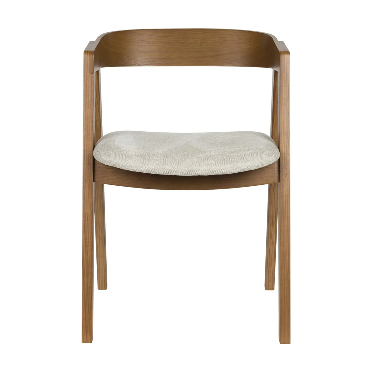 Dining Chair Mads Walnut Domestica – Front View on White