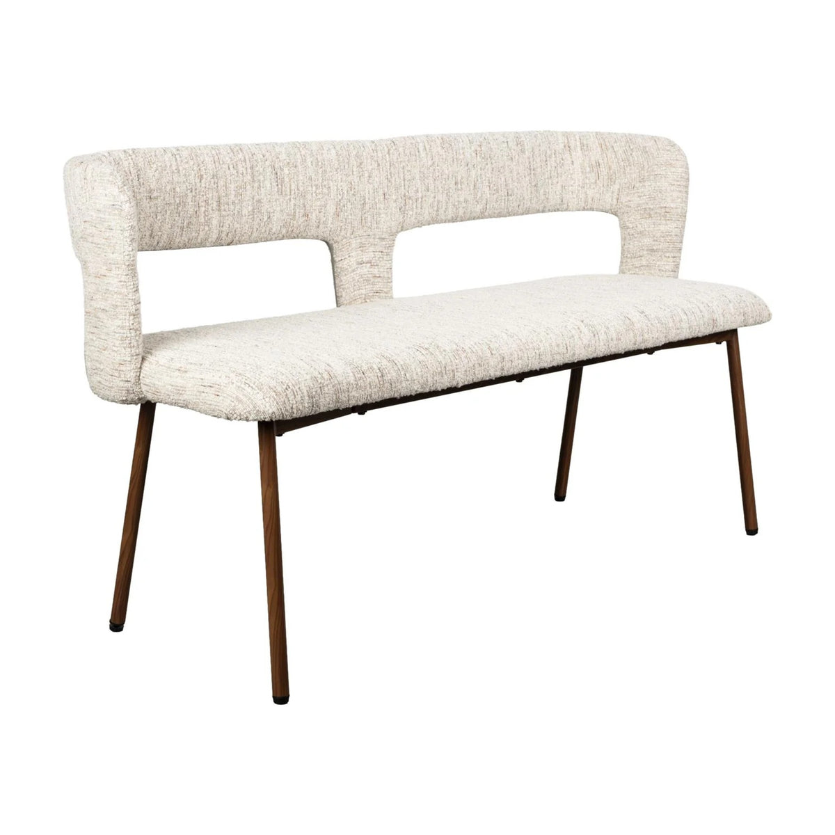 Dining Bench Chelsea Beige Domestica – Three Quarter View on White
